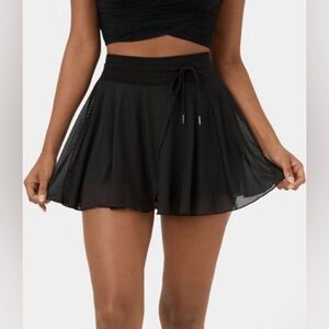 Halara High-Waisted 2-in-1 Mesh Flowy Mini Skirt